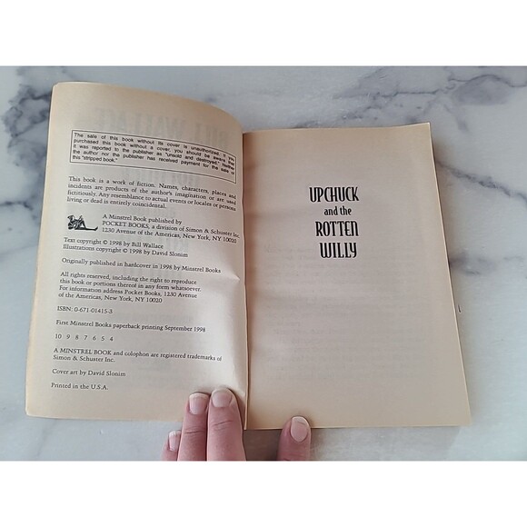 Upchuck and the Rotten Willy by Bill Wallace (1998, Trade Paperback) - Picture 4 of 10